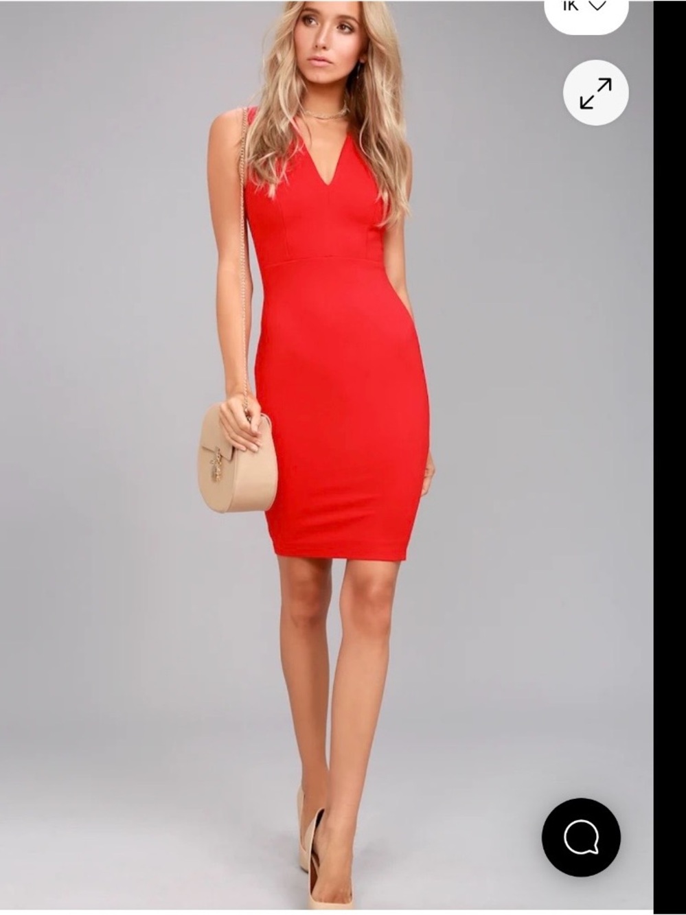 Lulus Baddie Red Bodycon V-Neck Dress Sz - S Date Cocktail Vegas Siren